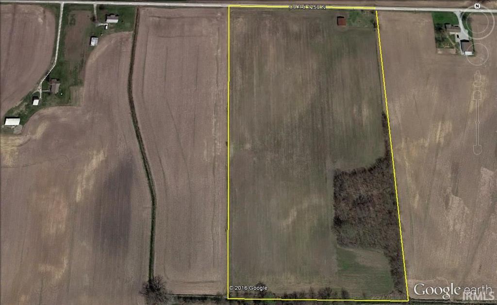 Aerial parcel view for 52 acre Daviess County land auction