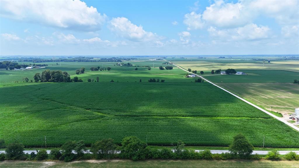 Aerial field and road view for 700 E Odon Indiana auction