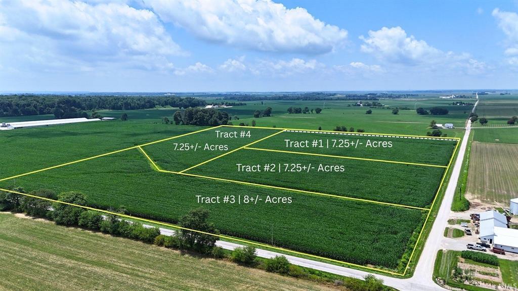 Aerial tract view for 30 acres at 700 E Odon Indiana auction