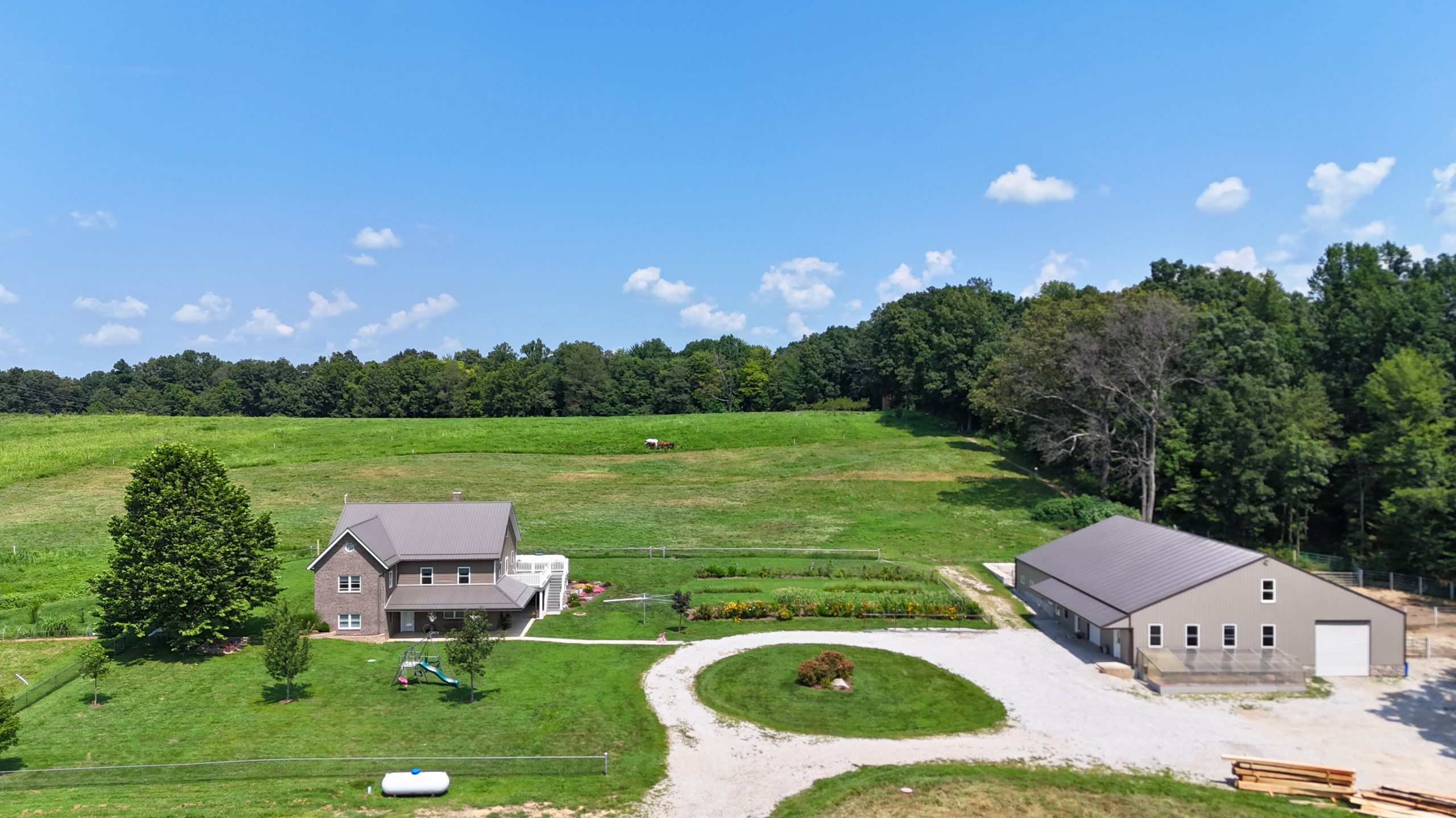 Pasture view for 45 acre Odon Indiana auction