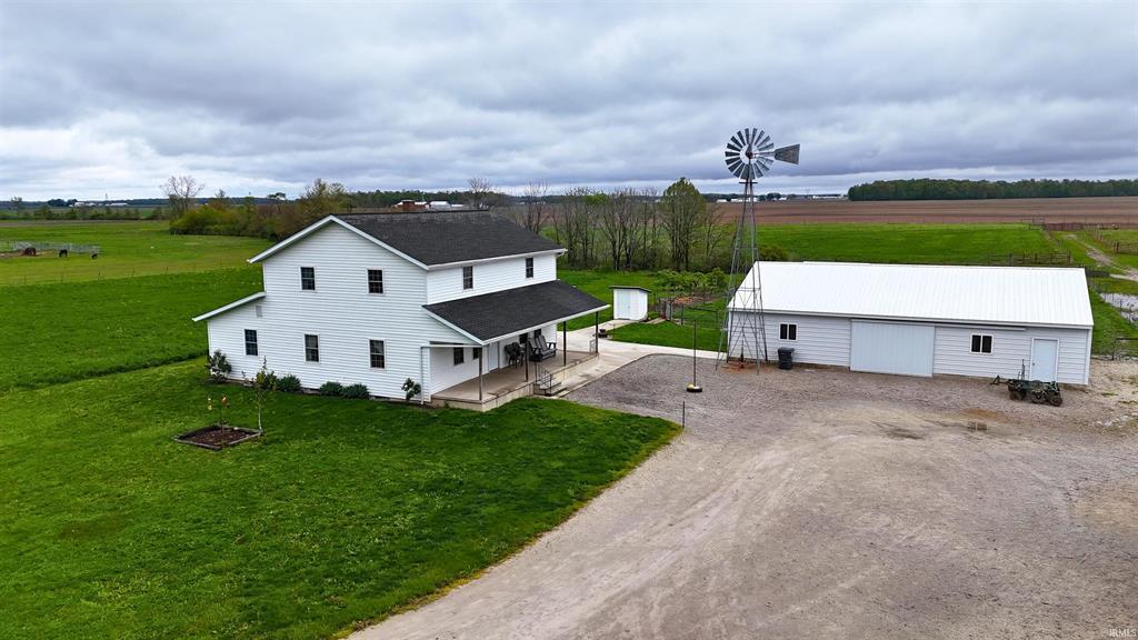 House and outbuilding at 8345 S 300 E Geneva Indiana auction